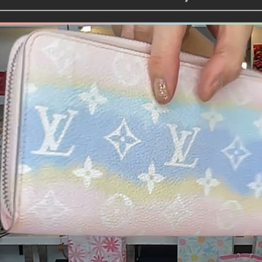 Pastel Monogram Wallet in Pink, Blue, and Yellow Limited edition Zippy